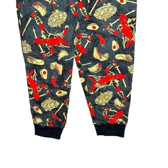 Marvel Deadpool Cotton Sleep Pants Side Pockets Jogger Fit Mens Size Small - Picture 3 of 5